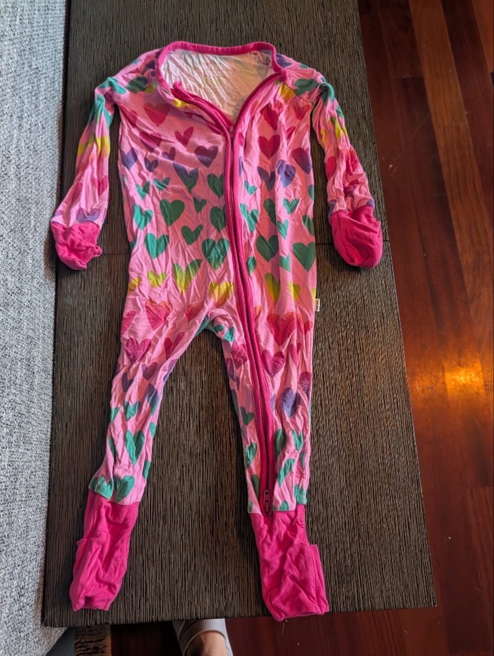 EUC Little Sleepies Valenties PJs
